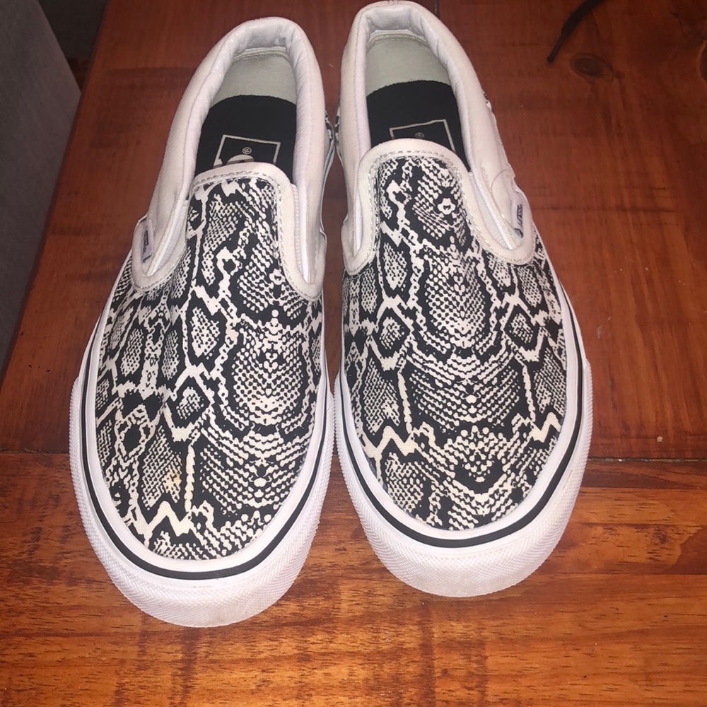 Van’s python print slip on shoes
